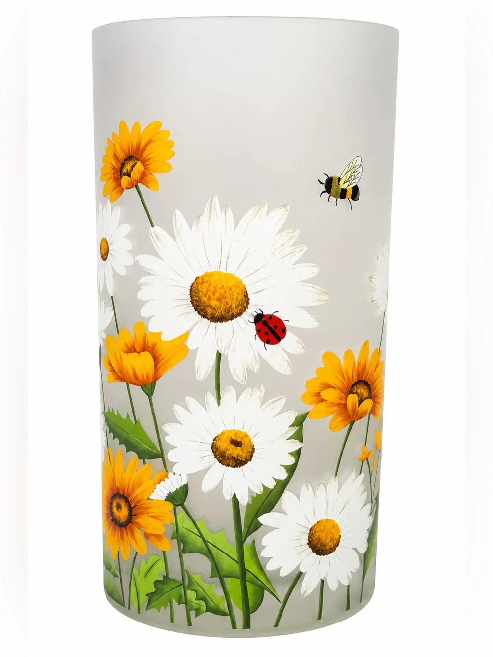 Valerie Parr Hill Illuminated Daisy Hurricane Set of 2 Floral LED Decor